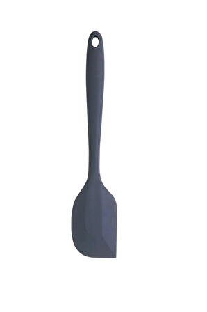 Büyük Boy Yanmaz Yapışmaz Silikon Antrasit Yassı Spatula Seti 2 Adet Yassı Spatula Antrasit