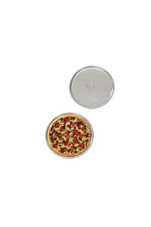 Küçük Boy Delikli Pizza Tepsisi Lahmacun Pide Tepsisi 28 Cm Çift Başlıklı Pizza Ruleti