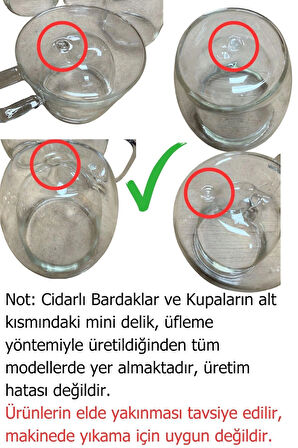 Yeni Tasarım Çift Cidarlı Borosilikat 250 ml Şeffaf Cam Bardak 2 Adet 2771