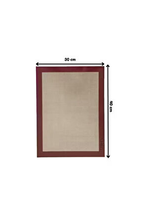 Isıya Dayanıklı Hamur Pişirme Altlığı Ve Ölçülü Gri Hamur Açma Matı 45 Cm X 65 Cm
