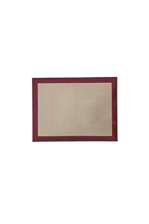 Isıya Dayanıklı Hamur Pişirme Altlığı Ve Ölçülü Gri Hamur Açma Matı 45 Cm X 65 Cm