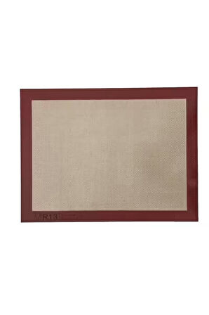 Isıya Dayanıklı Hamur Pişirme Altlığı Silpat ve Ölçülü Hamur Açma Matı 45 Cm X 65 Cm Pembe