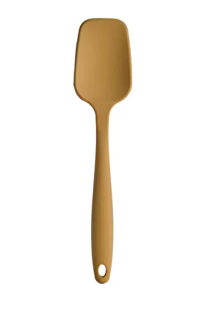 Büyük Boy Yanmaz Yapışmaz Silikon Düz Spatula Sarı 2 Adet