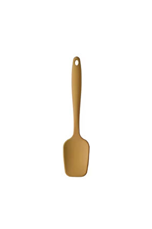 Büyük Boy Yanmaz Yapışmaz Silikon Düz Spatula Sarı 2 Adet