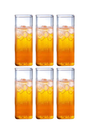 Yeni Stil Kare Cam Latte,kahve,meşrubat,smoothie Bardağı 450 ml Çeyiz Listesi 6 Adet