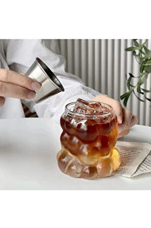 350 ml Üzüm Bubble Cam Bardak Nescafe, Latte, Meşrubat Bardağı Çeyiz Listesi 6 Adet - 2431