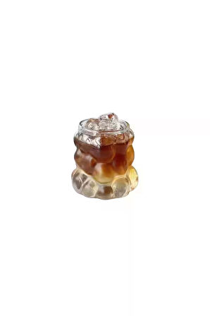 Yeni Stil Borosilikat Üzüm Şekilli Cam Bardak, Latte, Meşrubat, Bubble Bardak 300 ml 4 Adet - 24
