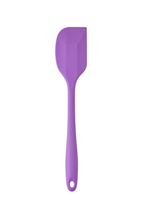 Büyük Boy Yanmaz Yapışmaz Mavi Mor Silikon Yassı Spatula Servis Seti 2 Adet