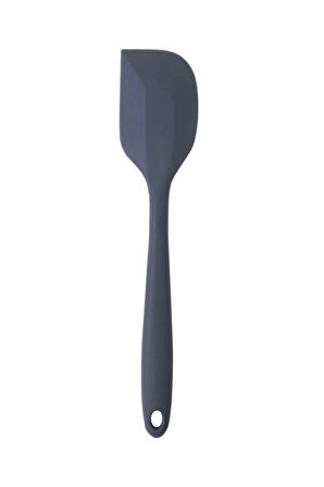 Büyük Boy Yanmaz Yapışmaz Mavi Mor Silikon Yassı Spatula Servis Seti 2 Adet