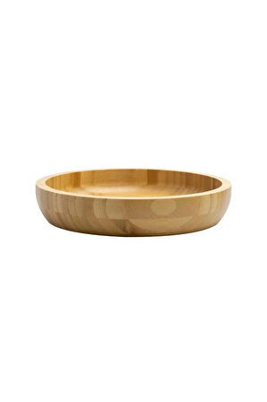 Yuvarlak Bambu Orta Boy Çok Amaçlı Kase, Bambu Çerezlik, Sunum Tabağı 16 Cm Orta Boy Sunum 3 Adet