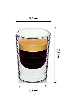 Yeni Stil Espresso Fincanı, Çay, Meşrubat, Latte, Kahve Bardağı 160 ml - Çeyiz Listesi 6 Adet - 2916