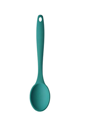 Yeşil Silikon Kaşık Büyük Boy Yanmaz Yapışmaz Silikon Kaşık Yeşil 1 Adet 27 Cm