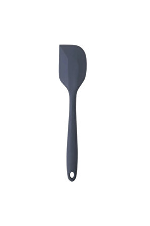 5 Li Antrasit Yanmaz Silikon Düz Yassı Spatula Kaşık 3 Adet Siyah Metal Ve Silikon Uçlu Maşa 2 Adet