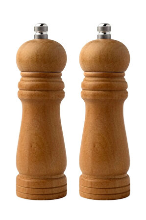 Bambu Gövdeli Komple Ahşap Tuz Karabiber Değirmeni Baharat Öğütücüsü Orta Boy 16 Cm 2 Adet