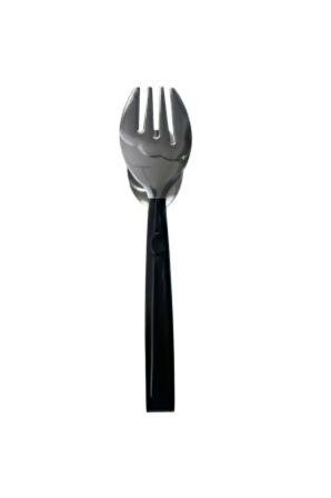 Gümüş Siyah Paslanmaz Çelik Makarna, Salata, Pasta Maşası Seti, Paslanmaz Çelik Maşa Seti