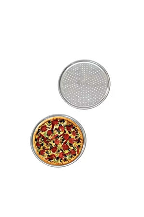Gri Silikon Hamur Açma Matı 45 X 65 Cm, 28 Cm Pizza Tepsisi Ve Ahşap Saplı Hamur ve Pizza Kesici