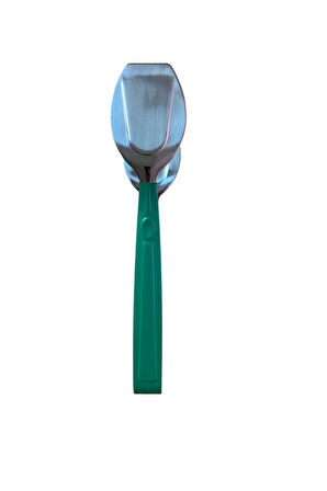 Lüks 3 Parça Gümüş Yeşil Paslanmaz Çelik Makarna, Salata, Pasta Maşa Seti Paslanmaz Çelik