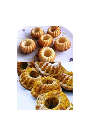 Mor 6'lı Silikon Mini Kek Kalıbı - Muffin Kalıbı 6 Adet Göbekli Kek Kalıbı