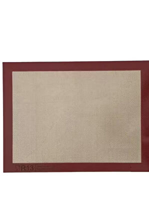 1. Sınıf Isıya Dayanıklı Hamur Pişirme Altlığı Ve Ölçülü Hamur Açma Matı 45 Cm X 65 Cm Siyah