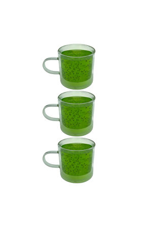 Çift Cidarlı Kahve,Latte,Çay Bardağı Seti -250 ML Cam Kupa Seti 2 Adet 2128