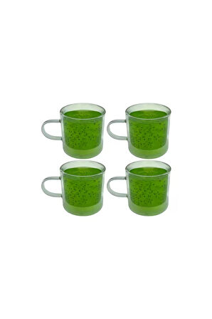 Çift Cidarlı Kahve,Latte,Çay Bardağı Seti -250 ML Cam Kupa Seti 4 Adet 2128