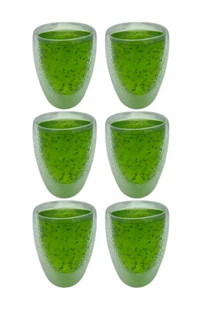 Çift Cidarlı Buzlu Kahve,Latte,Çay Bardağı Seti -300 ML Cam Kupa Seti 6 Adet 2221