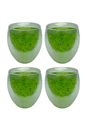Çift Cidarlı Buzlu Kahve,Latte,Çay Bardağı Seti -250 ML Cam Kupa Seti 3 Adet 2220