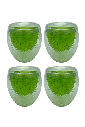 Çift Cidarlı Buzlu Kahve,Latte,Çay Bardağı Seti -250 ML Cam Kupa Seti 4 Adet 2220