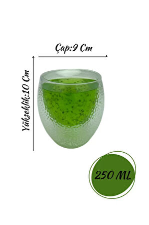 Çift Cidarlı Buzlu Kahve,Latte,Çay Bardağı Seti -250 ML Cam Kupa Seti 6 Adet 2220