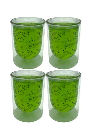 Çift Cidarlı Cam,Kahve,Latte,Ekspresso,Meşrubat 250 ML Bardak Seti 4 Adet 2127
