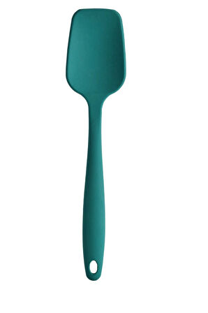 Büyük Boy Yanmaz Yapışmaz Kırmızı Düz ve Yeşil Düz Silikon Spatula Seti 2 Adet