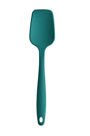 Büyük Boy Yanmaz Yapışmaz Mavi-Sarı Yassı ve Yeşil Silikon Düz Spatula Seti 3 Adet