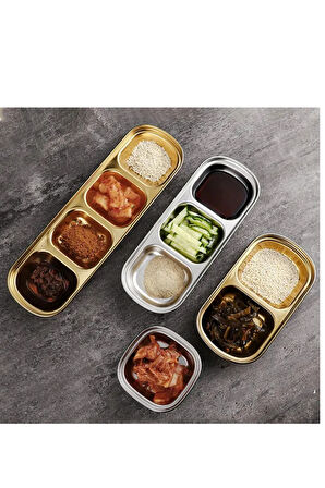 Metal Tekli - Mini Salata, Kahve Yanı Lokumluk, Sunum Kasesi, Sosluk, Çerezlik, Kahvaltılık - 4 Adet