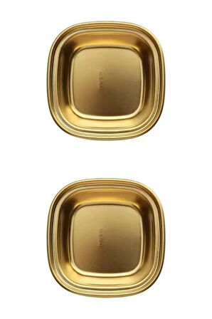 Metal Gold Tekli - Mini Salata, Kahve Lokumluk, Sunum Kasesi, Sosluk, Çerezlik, Kahvaltılık - 2 Adet