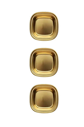 Metal Gold Tekli - Mini Salata, Kahve Lokumluk, Sunum Kasesi, Sosluk, Çerezlik, Kahvaltılık - 3 Adet