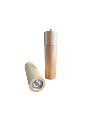 Bambu Ahşap Gövdeli Tuz Karabiber Değirmeni Baharat Öğütücüsü 21 Cm - 2 Adet - 378