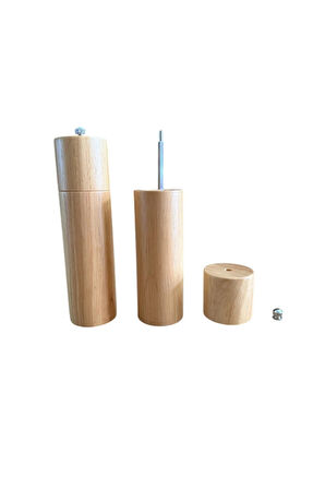 Bambu Ahşap Gövdeli Tuz Karabiber Değirmeni Baharat Öğütücüsü 21 Cm - 2 Adet - 378