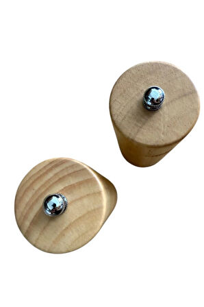 Bambu Ahşap Gövdeli Tuz Karabiber Değirmeni Baharat Öğütücüsü 16 Cm - 2 Adet - 377