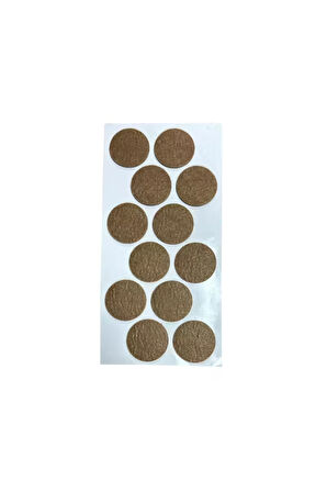 Kahverengi 12 Adet 4Cm Yuvarlak Yapışkanlı Sandalye, Masa, Koltuk Altı Parke Koruma Keçesi