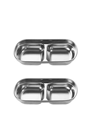 Metal Tekli - Mini Salata, Kahve Yanı Lokumluk, Sunum Kasesi, Sosluk, Çerezlik, Kahvaltılık - 2 Adet