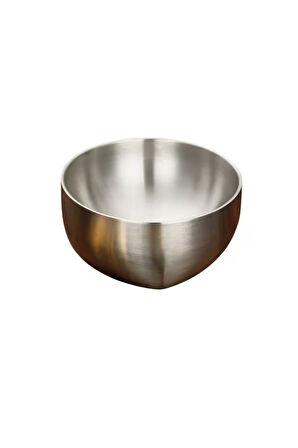 Paslanmaz Çelik Çift Cidarlı Kase, Çırpma ve Karıştırma Kabı Seti 18/10 - 304 Kalite -3 Adet