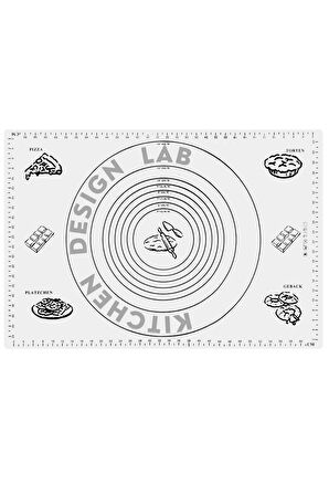 2'li Set Beyaz 45x65 Cm Silikon Hamur Açma Matı Ve Siyah Silikon Yanmaz Mutfak Fırın Eldiveni