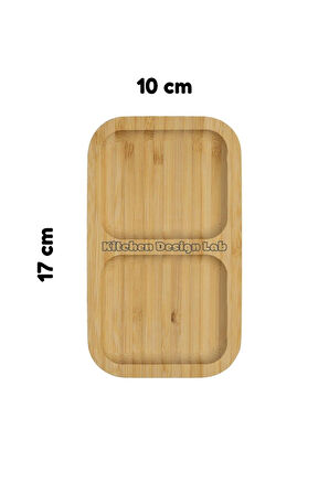 3 Adet Bambu 2- 3 ve 4 Bölmeli Çerezlik Sunumluk Kahvaltılık Yağdanlık Sunum Servis Tabağı