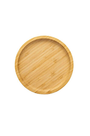 Orta Boy Delikli Pizza Tepsisi Lahmacun Tepsisi 32 Cm Ve Bambu Yuvarlak Pizza Tabağı 30 Cm