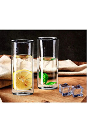 Uzun Cam Su,Latte,Meşrubat,Smoothie  Bardağı Seti 270 ML 6 Adet 2325