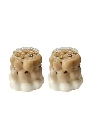 Yeni Stil Borosilikat Üzüm Şekilli Cam Bardak, Latte, Meşrubat, Bubble Bardak 300 ml 2 Adet - 2431