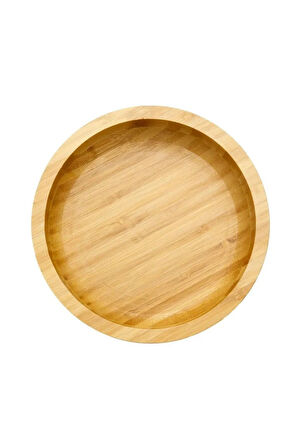Yuvarlak Bambu Orta Boy Çok Amaçlı Kase, Bambu Çerezlik, Sunum Tabağı 16 Cm Orta Boy Sunum 2 Adet