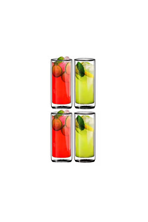 Uzun Cam Su,Latte,Meşrubat,Smoothie  Bardağı Seti 270 ML 2 Adet 2325