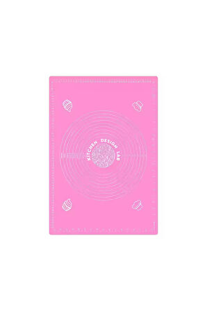 2'li Set Pembe 45x65 Cm Silikon Hamur Açma Matı Ve Kare Mantımatik Seti