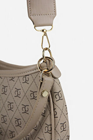 Farme Monogram Bej Baget Ve Çapraz Çanta